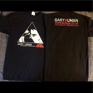 Gary Numan 2010 Pleasure Principle Tour Tshirt Mens Sz L Post-Punk music NEW